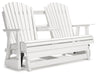 Hyland wave White Outdoor Glider Loveseat - P111-835 - Vega Furniture