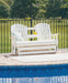 Hyland wave White Outdoor Glider Loveseat - P111-835 - Vega Furniture