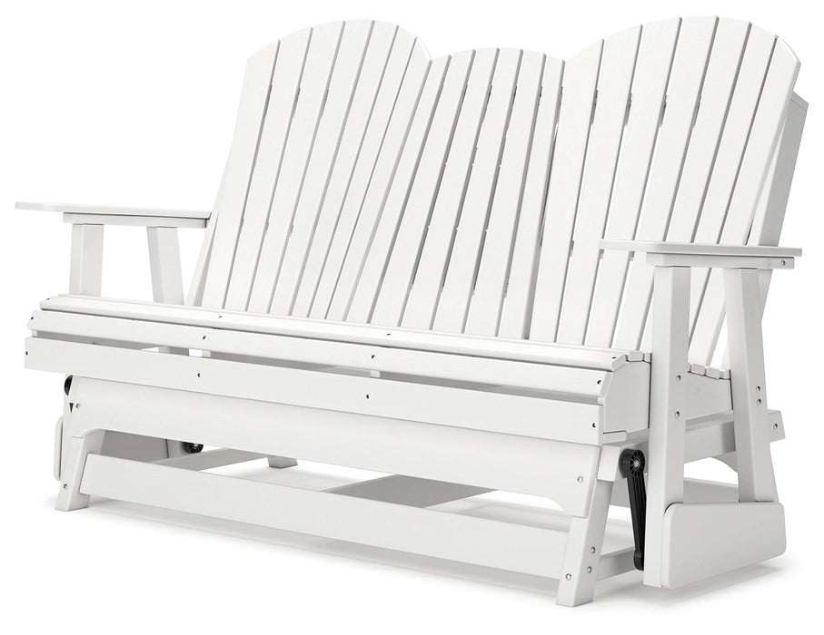 Hyland wave White Outdoor Glider Loveseat - P111-835 - Vega Furniture