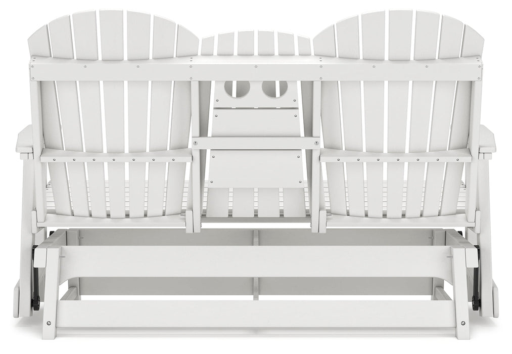 Hyland wave White Outdoor Glider Loveseat - P111-835 - Vega Furniture