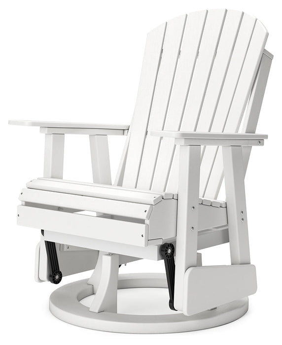 Hyland wave White Outdoor Swivel Glider Chair - P111-820 - Vega Furniture