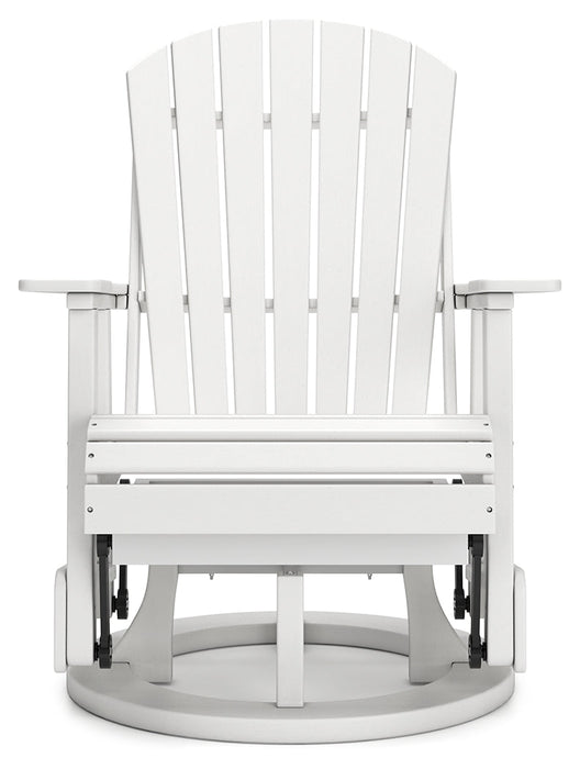 Hyland wave White Outdoor Swivel Glider Chair - P111-820 - Vega Furniture