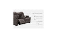 HyllMont Gray Power Reclining Loveseat with Console - 9300318 - Vega Furniture