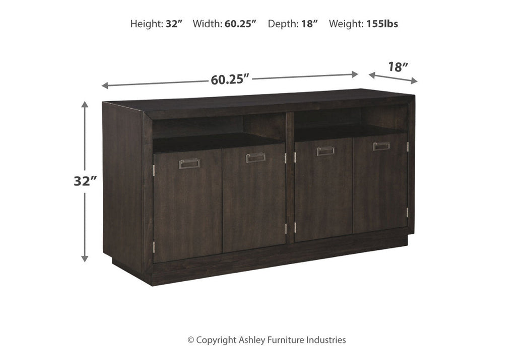 Hyndell Dark Brown Dining Server - D731-60 - Vega Furniture