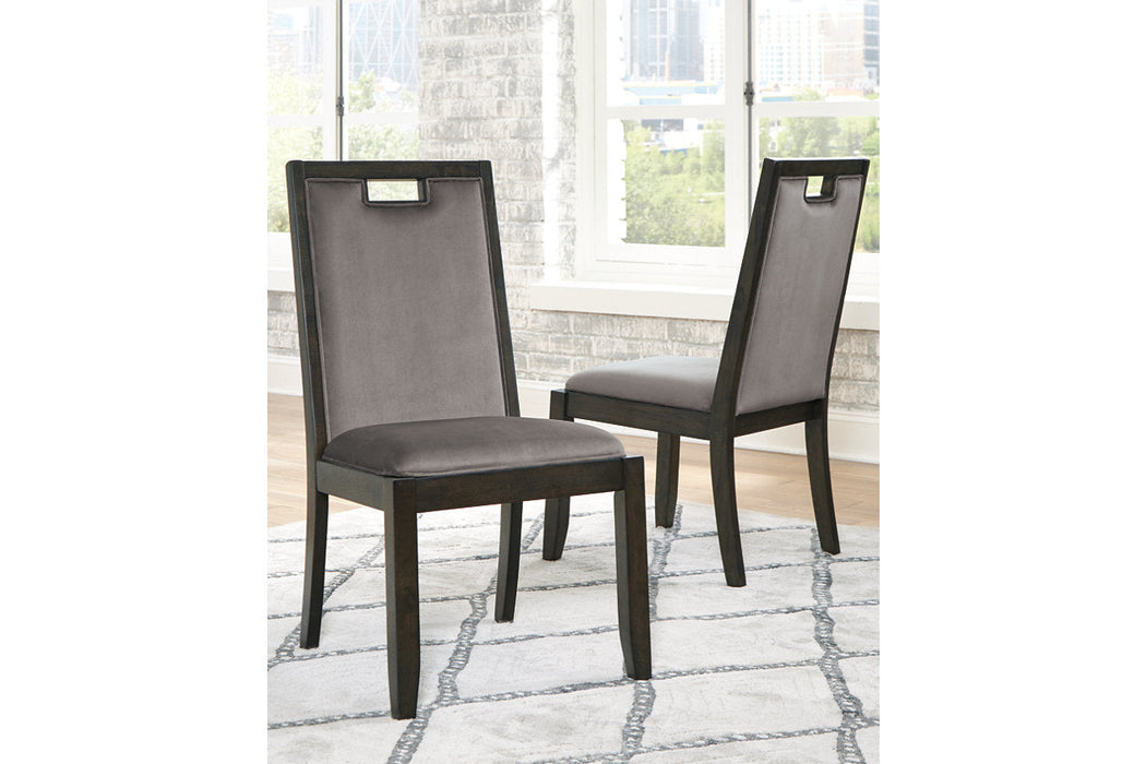 Hyndell Gray/Dark Brown Dining Chair, Set of 2 - D731-01 - Vega Furniture