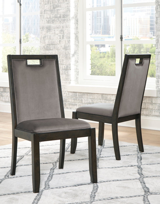 Hyndell Gray/Dark Brown Extendable Dining Set - SET | D731-35 | D731-01(4) - Vega Furniture