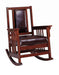 Ida Tobacco/Dark Brown Upholstered Rocking Chair - 600058 - Vega Furniture