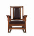 Ida Tobacco/Dark Brown Upholstered Rocking Chair - 600058 - Vega Furniture