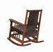 Ida Tobacco/Dark Brown Upholstered Rocking Chair - 600058 - Vega Furniture