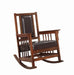 Ida Tobacco/Dark Brown Upholstered Rocking Chair - 600058 - Vega Furniture