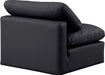 Indulge Faux Leather Living Room Chair Black - 146Black-Armless - Vega Furniture