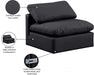 Indulge Faux Leather Living Room Chair Black - 146Black-Armless - Vega Furniture