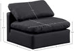 Indulge Faux Leather Living Room Chair Black - 146Black-Armless - Vega Furniture