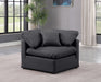 Indulge Faux Leather Living Room Chair Black - 146Black-Corner - Vega Furniture