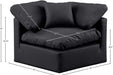 Indulge Faux Leather Living Room Chair Black - 146Black-Corner - Vega Furniture