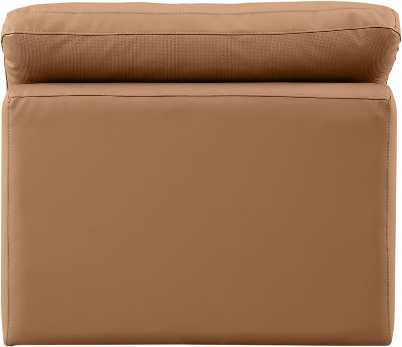 Indulge Faux Leather Living Room Chair Cognac - 146Cognac-Armless - Vega Furniture