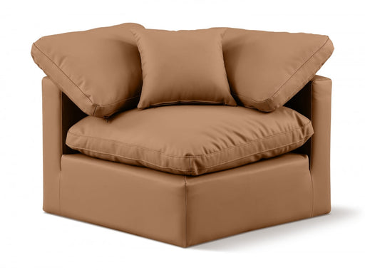 Indulge Faux Leather Living Room Chair Cognac - 146Cognac-Corner - Vega Furniture
