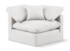 Indulge Faux Leather Living Room Chair Cream - 146Cream-Corner - Vega Furniture