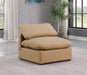 Indulge Faux Leather Living Room Chair Natural - 146Tan-Armless - Vega Furniture