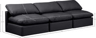 Indulge Faux Leather Sofa Black - 146Black-S3 - Vega Furniture