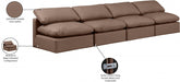 Indulge Faux Leather Sofa Brown - 146Brown-S4 - Vega Furniture