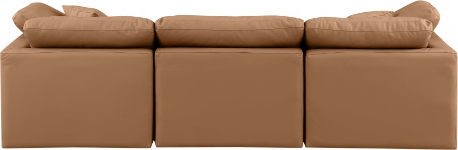 Indulge Faux Leather Sofa Cognac - 146Cognac-S105 - Vega Furniture