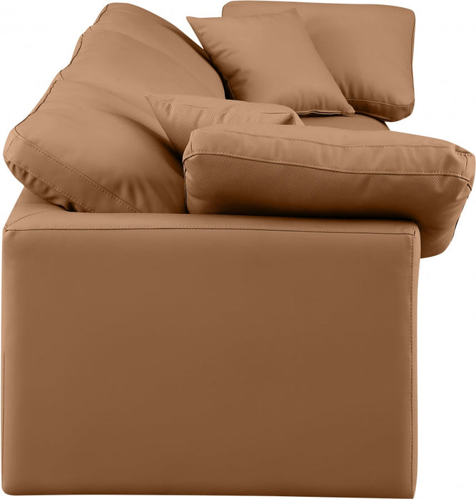 Indulge Faux Leather Sofa Cognac - 146Cognac-S105 - Vega Furniture