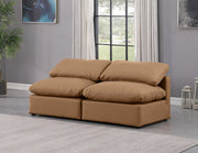 Indulge Faux Leather Sofa Cognac - 146Cognac-S2 - Vega Furniture