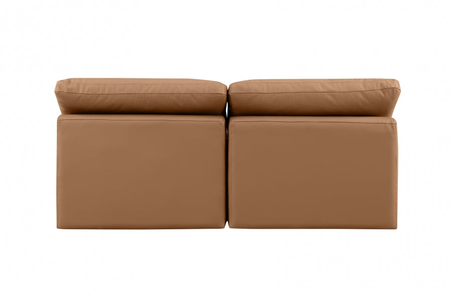 Indulge Faux Leather Sofa Cognac - 146Cognac-S2 - Vega Furniture