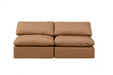 Indulge Faux Leather Sofa Cognac - 146Cognac-S2 - Vega Furniture