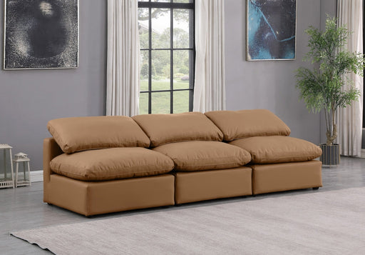 Indulge Faux Leather Sofa Cognac - 146Cognac-S3 - Vega Furniture