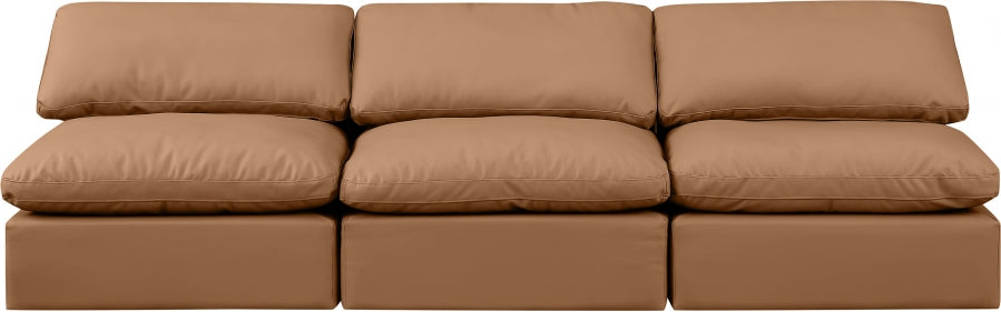 Indulge Faux Leather Sofa Cognac - 146Cognac-S3 - Vega Furniture