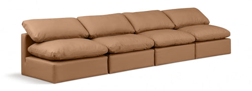 Indulge Faux Leather Sofa Cognac - 146Cognac-S4 - Vega Furniture