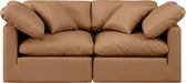 Indulge Faux Leather Sofa Cognac - 146Cognac-S70 - Vega Furniture