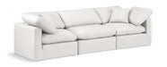 Indulge Faux Leather Sofa Cream - 146Cream-S105 - Vega Furniture