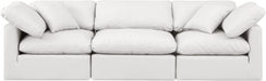 Indulge Faux Leather Sofa Cream - 146Cream-S105 - Vega Furniture