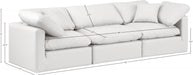 Indulge Faux Leather Sofa Cream - 146Cream-S105 - Vega Furniture