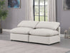 Indulge Faux Leather Sofa Cream - 146Cream-S2 - Vega Furniture