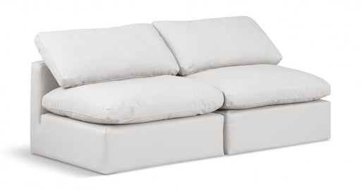 Indulge Faux Leather Sofa Cream - 146Cream-S2 - Vega Furniture