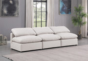 Indulge Faux Leather Sofa Cream - 146Cream-S3 - Vega Furniture