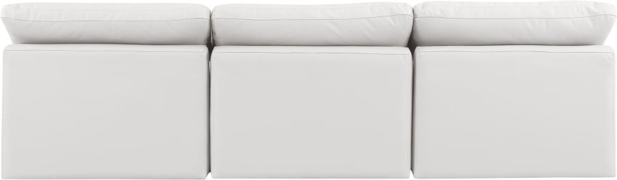 Indulge Faux Leather Sofa Cream - 146Cream-S3 - Vega Furniture