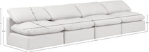 Indulge Faux Leather Sofa Cream - 146Cream-S4 - Vega Furniture