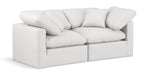 Indulge Faux Leather Sofa Cream - 146Cream-S70 - Vega Furniture