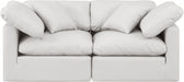 Indulge Faux Leather Sofa Cream - 146Cream-S70 - Vega Furniture