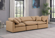 Indulge Faux Leather Sofa Natural - 146Tan-S105 - Vega Furniture