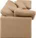 Indulge Faux Leather Sofa Natural - 146Tan-S105 - Vega Furniture