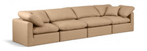 Indulge Faux Leather Sofa Natural - 146Tan-S140 - Vega Furniture