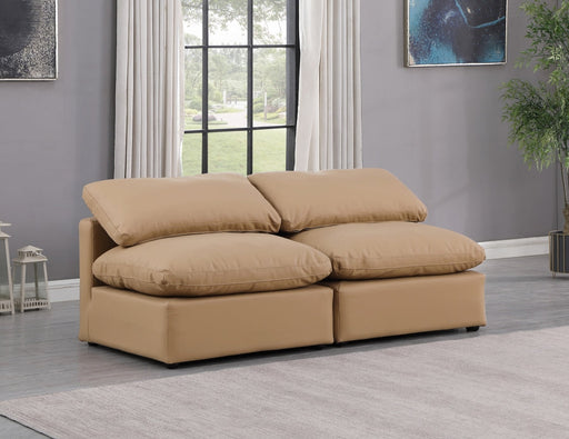 Indulge Faux Leather Sofa Natural - 146Tan-S2 - Vega Furniture