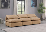 Indulge Faux Leather Sofa Natural - 146Tan-S3 - Vega Furniture