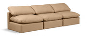 Indulge Faux Leather Sofa Natural - 146Tan-S3 - Vega Furniture